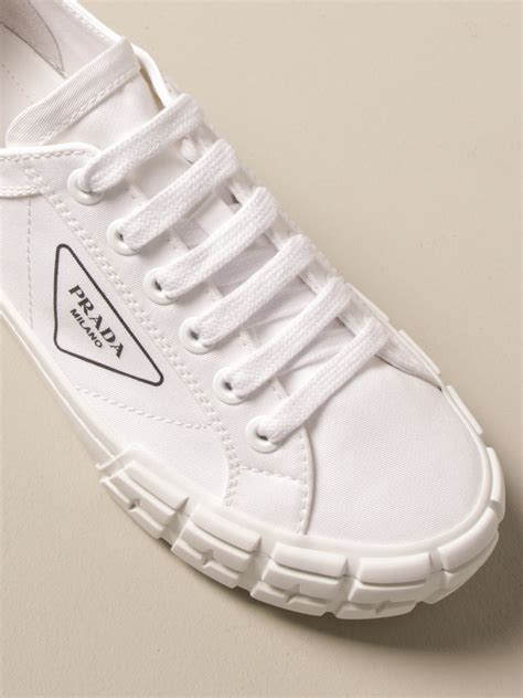 prada gym shoes womens|prada canvas and leather sneaker.